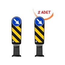 Refüj Başı Dubası Esnek Refüj Başı Tabelası Plastik Refüj Ayırıcı 90 Cm Evelux 200mm 2 Adet