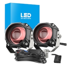 Motosiklet Çakarlı Bluetooth Kumandalı Led 5 Modlu Sis Farı Kiti