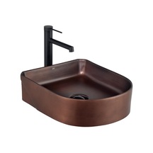 Eh-5110c Tezgah Üstü Lavabo Mat Bronz Bordo