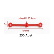 Luluyen Kırmızı 250 Adet Plastik Güvenlik Kilidi Klips 67mm Güvenlik Etiket Trim Sabitleyici Askı Paket Kilit Tek Kullanımlık