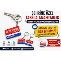 Şehir Tabelası Anahtarlık , Kişiye Özel - Hediyelik Şehir İsimli Plakalı Araç Anahtarlık - Tabela An