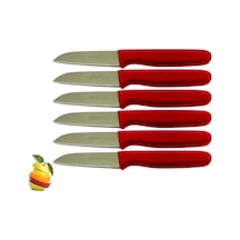 Sürbisa 6 Adet Kırmızı 61007 Meyva Bıçağı Boy 7.5 CM