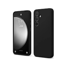 Samsung Galaxy  Uyumlu,  S24 Fe Kılıf First Silikon - Siyah