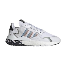 Adidas Nite Jogger Erkek Spor Ayakkabı Beyaz Mavi Erkek Beyaz