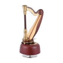 Monyee "el Yapımı Kurmalı Arp Müzik Kutusu - Masanız İçin Şık Ve Romantik Hediye"