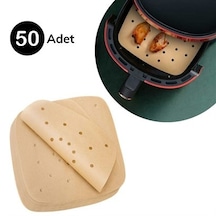 Melsen 50 Adet Airfryer Pişirme Kağıdı Kare Delikli Model Yağlı Kağıt