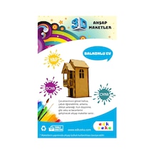 Ahşap Maket Balkonlu Ev Boya Ve Fırça