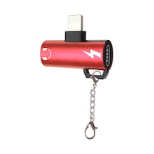 Ally Lightning to Dual Lightning Dönüştürücü Adaptör Kırmızı