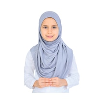 Modish Group Kız Çocuk Hazır Başörtüsü Pratik Penye Şal Tesettür Giyim Gri