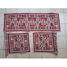 Uşak Kilimi Oto Koltuk Üzeri Serme Kilim Seti
