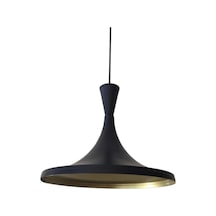Mylights Siyah Içi Sarı Metak Sarkıt Avize 36 Cm En