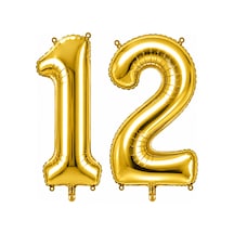 12 Rakam Folyo Balon Altın Rengi 100 Cm