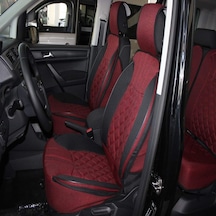 Lüx Oto Koltuk Minderi Full Set Takım -Kırmızı/Siyah Renk Takmat