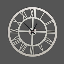 50Cm Metal Duvar Saati Beyaz