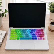 İngilizce Q Klavye Koruyucu Silikon Apple Macbook Air 13 & Pro 13/15 İle Uyumlu Us Amerikan Düz Enter A1278 A1502 A1425 A1369 A1466 A1286 A1398 Pembe Yeşil