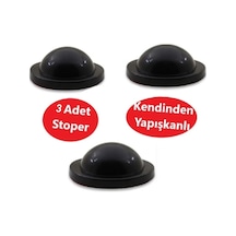 Silikon Kapı Stoperi Siyah 3 Adet Tamponu Kendinden Yapışkanlı Siyah Kapı Kolu Stopu Silikon Kapı Stoperi Siyah 3 Adet Tamponu Kendinden Yapışkanlı Siyah Kapı Kolu Stopu