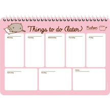 Pusheen 17 24 52 Yp.haftalık Spiralli Planner Çok Renkli