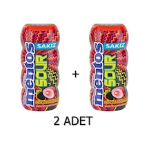 Mentos Sour Çilek Aromalı Şekersiz-tatlandırıcılı Ekşi Draje Sakız 2 x 30 G