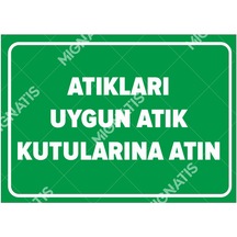 Atıkları Uygun Atık Kutularına Atın Levhası (406984579)