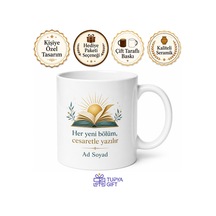 İsme Özel Yeni Bölüm Yazılı Motivasyon Kupa Bardak Hediye Beyaz / Çok Renkli