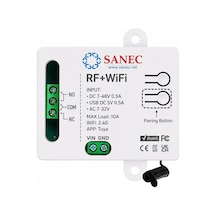 Akıllı Wifi + Rf 433mhz Tek Kanallı 10a Röle Modülü Tuya, Alexa, Google Asistan Destekli