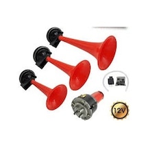 Korna 12v Havalı 3 Lü Motorlu