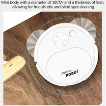 Dancemonkey Tarla Süpürme Robotu Otomatik Aile Mini Temizleme Makinesi Usb Şarjlı Akıllı Süpürge Siyah, Yeni Tasarım Siyah