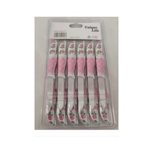 Salkım 12'li Perçimli Meyve Bıçağı Royaleks-69429 Beyaz - Bordo