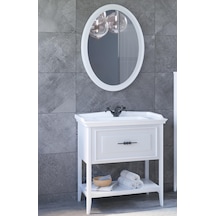 Denko Öykü 80 Cm Beyaz Banyo Dolabı Takımı Beyaz