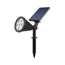 Solar Led Bahçe Armatürü Işık Güneş Enerjili Kazıklı Duvar Montajlı Çim Aydınlatma Lambası 7 Led Ip65 90 L Çok Renkli