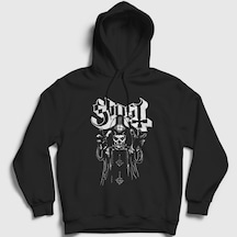 Presmono Unisex Reach Ghost Kapüşonlu Sweatshirt Siyah