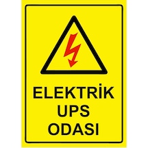Elektrik Ups Odası İsg Uyarı Levhası Pvc A5 15x21 Cm