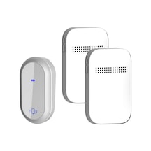 Kendiliğinden Üretilen Kablosuz Kapı Zili Dış Mekan Su Geçirmez Ev Akıllı Uzun Mesafe Elektronik Müzik Kapı Zili Kablosuz Çağrı Cihazı Birden İki Beyaz Ab Beyaz