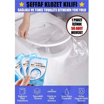 Klozet Kapak Örtüsü Pratik Kullanımlı Hijyenik Klozet Kapağı Poşeti 50 Adet Diğer