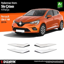 S-Dizayn Renault Clio 5 Krom Sis Çıtası 4 Prç. 2019 ve Üzeri
