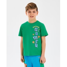 Skechers B Graphic Tee T-shirt Büyük Erkek Çocuk Dark Green Tshirt Sk2510028-300 Dark Green Koyu Yeşil