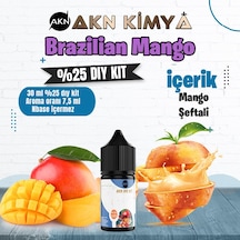 Brazilian Mango Yoğun Dıy Kit Mango Şeftali Gıda Aroması %25 Oranda Aroma İçerir Hazır Değildir 30 Ml