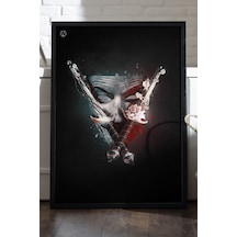 V For Vendetta Siyah Ahşap Çerçeveli Poster, Film Duvar Tablosu