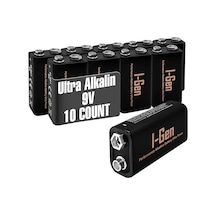 I-gen 6lr61 Ultra Alkalin 9 Volt Pil 9v Kare Pil 10'lu Paket