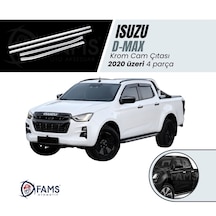 Isuzu D-max Krom Cam Çıtası 4 Prç. 2020 Üzeri P.çelik