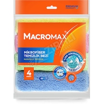 5 Adet Macromax Mikrofiber Temizlik Bezi 4 Adet Çok Renkli