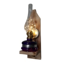 Nostajik Peri Ledli Gaz Lambası Aplik Mor