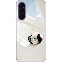 Samsung Galaxy A57 Uyumlu Gözlüklü Panda Baskılı Silikon Kılıf Renkli