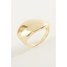 Oval Metal Yüzük-sarı N145 Çok Renkli 36894881