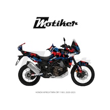 Honda Afrıca Twın Crf 1100 L 2020-2023 Adventure Camouflage Parçalı Kaplama Siyah Kırmızı Mavi