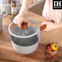 Fika Cam Kapaklı Alüminyum Döküm Sos Tenceresi 18cm Gri Belirtilmemiş