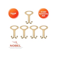 Melon Açik Portmanto Askısı, Metal Vestiyer Askısı, Altin, Duvar Ve Dolap Askılığı 5'li Set Vidalı Altın