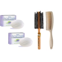 Dalan Derma Cream Nemlendirici Sabun 2 x 100 G + Difaş Saç Fırçası + Tarak