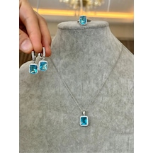 Mavi Topaz Set Takı 351
