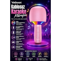 Mep Çocuk Ve Yetişkin Karaoke Mikrofonu Kablosuz Rgb Ambiyans Işığı Ses Değiştirme Modlu Hoparlör Najmaddin